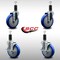 Service Caster 5'' SS Blue Poly Wheel Swivel 1-1/4'' Expanding Stem Caster Set 2 Brakes, 4PK SCC-SSEX20S514-PPUB-BLUE-2-TLB-2-114 - alternate 2